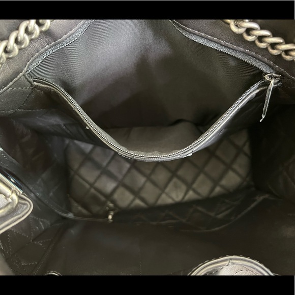 Black classic Chanel Calfskin Stitched Medium Luxury Drawstring Backpack - Picture 14 of 16